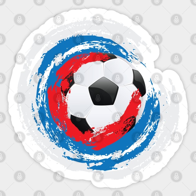 Football Ball and red, white and blue Strokes Sticker by AnnArtshock